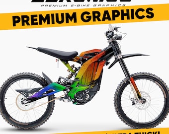 Suronics DIRTY RAINBOW Graphics kit for Surron LightBee X, Segway X160 / X260, decal vynil wrap sticker