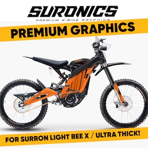 Suronics HALF ORANGE Graphics kit for Surron LightBee X, Segway X160 / X260, decal vynil wrap sticker