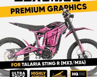 Talaria Sting MX3 MX4 Graphics kit MARKER PINK Decals Vinyl Wrap Stickers Kit