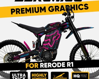Rerode R1 Graphics Kit FX RACER Black Magenta Decals Vinyl Wrap Stickers
