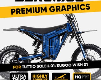 Tuttio Soleil 01 Graphics Kit MARKER BLUE Decals Wrap Stickers Kugoo Wish 01