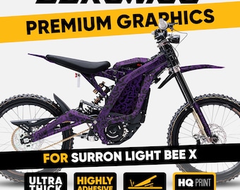 Surron Light Bee X Graphics Kit STREET GHOST Black Purple Decals Stickers kit