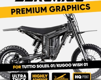 Tuttio Soleil 01 Graphics Kit MARKER GREY Decals Wrap Stickers Kugoo Wish 01