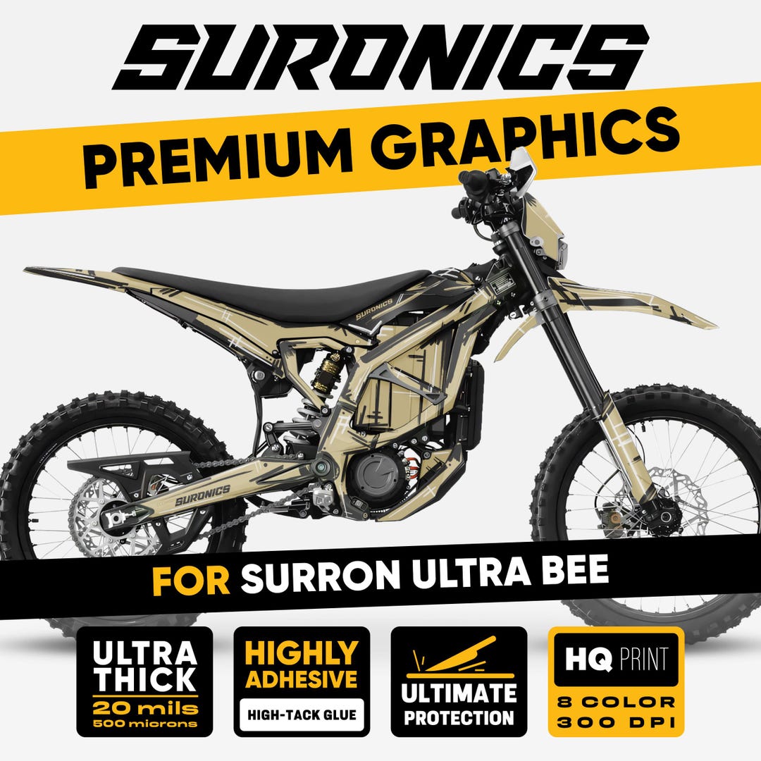 Surron Sticker Design Surron Ultra Bee Graphics Kit MARKER Sand Decals Vinyl Wrap Sticker Kit ...