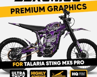 Talaria Sting MX5 PRO Graphics Kit SOLID COLOR Purple Decals