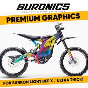 Sur-Ron LightBee X graphics kit - LIQUID Graphics kit for Surron , Segway X160 / X260,  Sur Ron decals stickers Suronics abstract