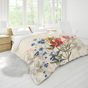 Wind of Flowers, Microfiber Duvet Cover