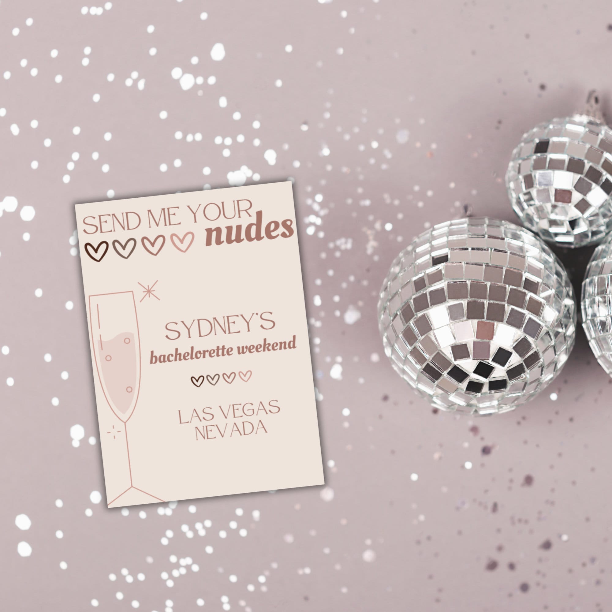 Send Nudes Show Me Your Nudes Themed Bachelorette Invitation/email