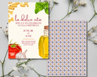 La Dolce Vita, That’s Amore, Italienische Geburtstagseinladung: E-Mail Vorlage (Digitaler Download)