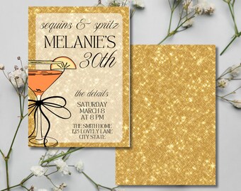 Spritz-verjaardagsuitnodiging: glamoureus Italiaans zomerfeest (e-mailsjabloon direct downloaden)