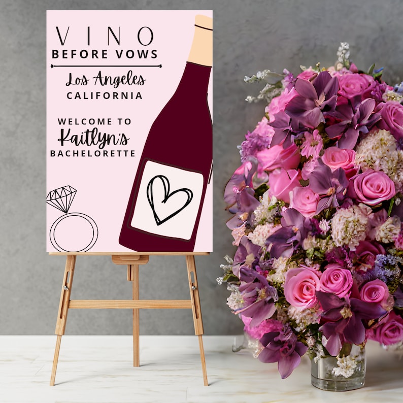 Vino Before Vows Themed Bachelorette Invitation/email & Itinerary ...