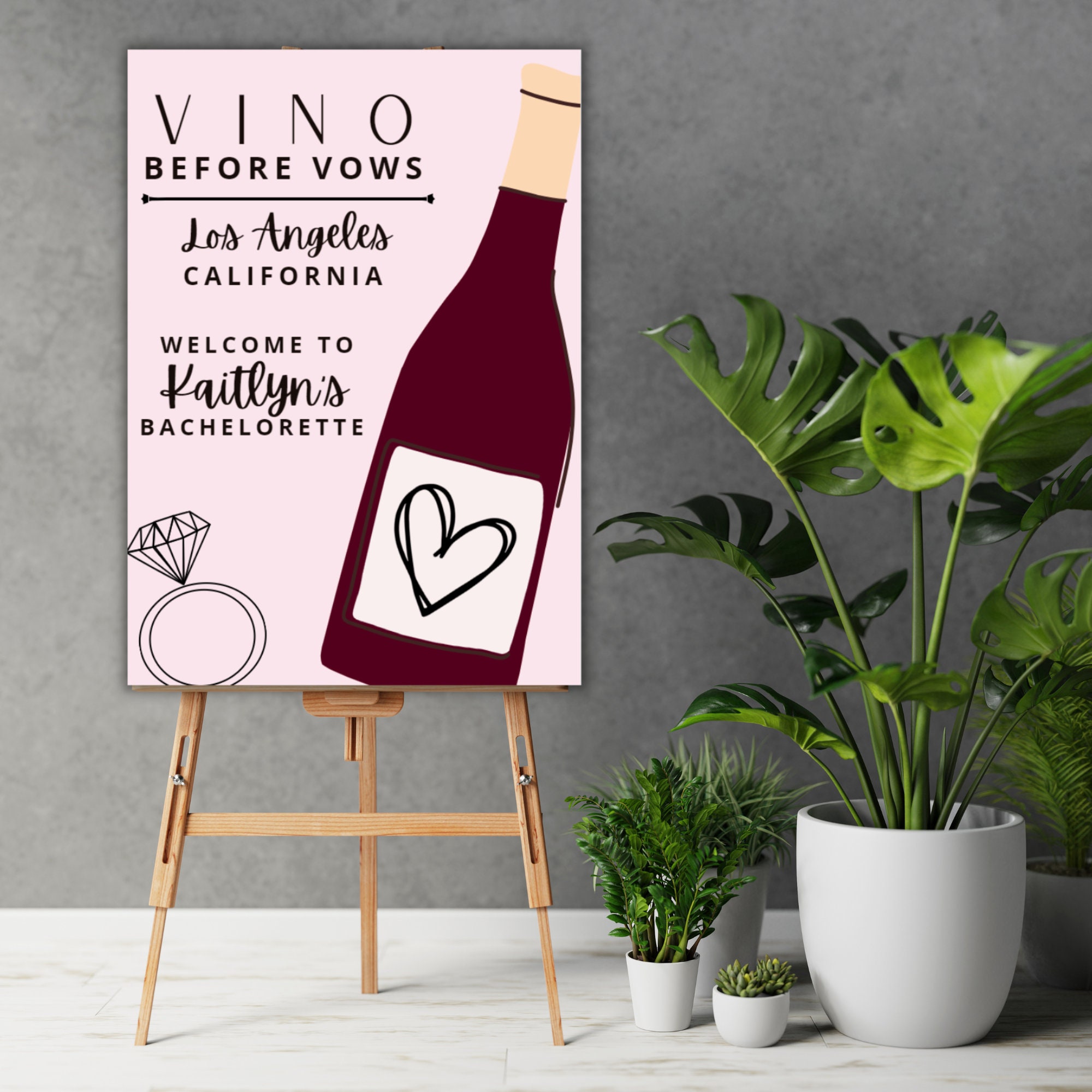 Vino Before Vows Themed Bachelorette Invitation/email & - Etsy