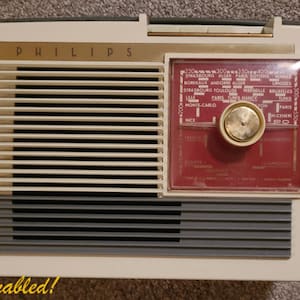 1960s Phillips Portable Radio (Bluetooth Enabled!)