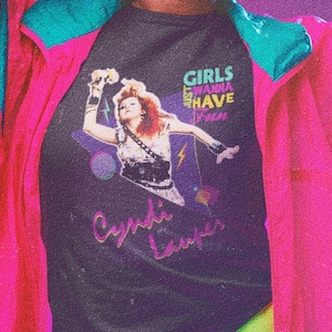 Cyndi Lauper Tshirt 80s Vintage Best Gift T Shirt Man Woman tee shirt free shipping