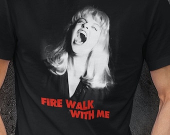 Laura Palmer Fire Walk With ME Tshirt Twin Peaks 80s David Lynch Vintage Best Gift T Shirt Man Woman tee shirt free shipping