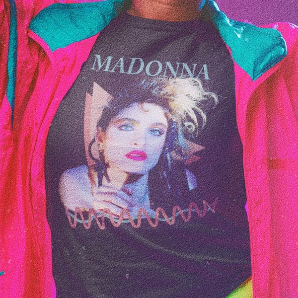 Madonna Tshirt 80s Vintage Best Gift T Shirt Man Woman tee shirt free shipping