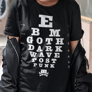EBM Goth Post Punk Darkwave Test Vision Tshirt 80s Vintage Best Gift T Shirt Man Woman tee shirt free shipping