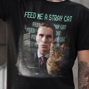 Feed Me A Stray Cat Tshirt 90s Vintage Best Gift T Shirt Man Woman tee shirt free shipping