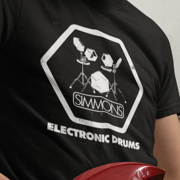 Simmons Electronic Drums Tshirt 80s Vintage Best Gift T Shirt Man Woman tee shirt free shipping