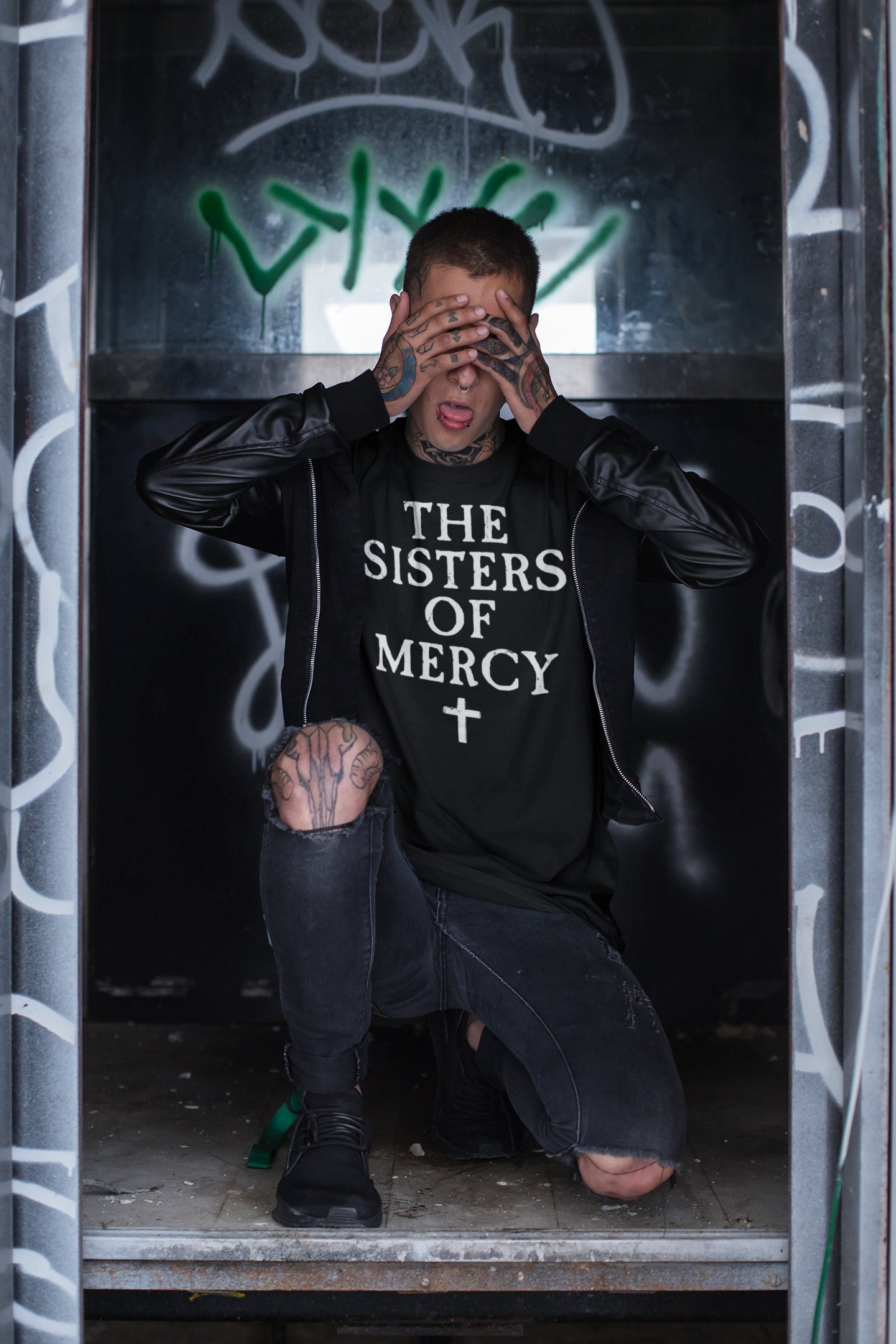 THE SISTERS OF MERCY 80s ヴィンテージバンドTシャツ Vintage Sisters of Mercy Tshirt / Sisters of Mercy Tee / 80s