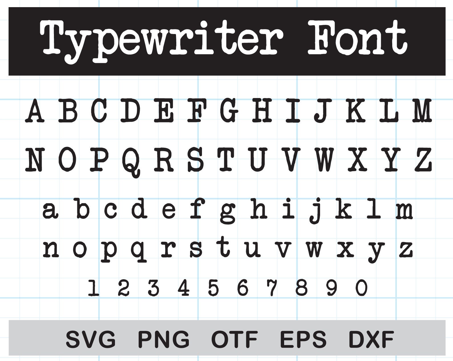 Typewriter Font SVG Typewriter Letters Svg Typewriter Svg Etsy Australia