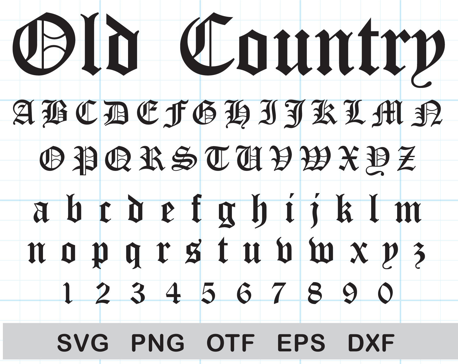 Old English Alphabet Svg OLD ENGLISH FONT Svg Eps Png Dxf - Etsy Canada