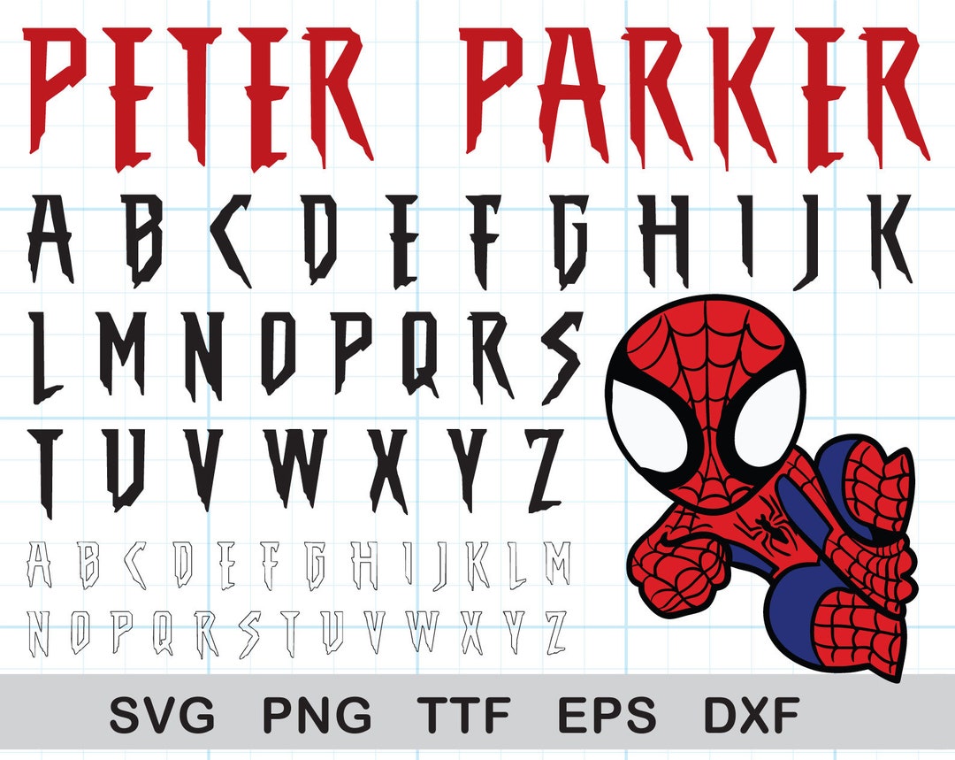 Spider Font Party Font Printable Letters Clipart Instant - Etsy Australia