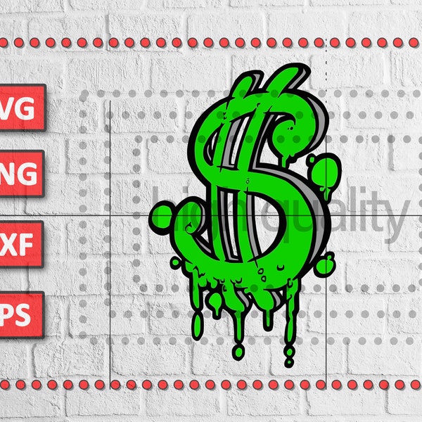 Dollar sign, Files prepared for Cricut, SVG Clip Art, Digital file available for instant download