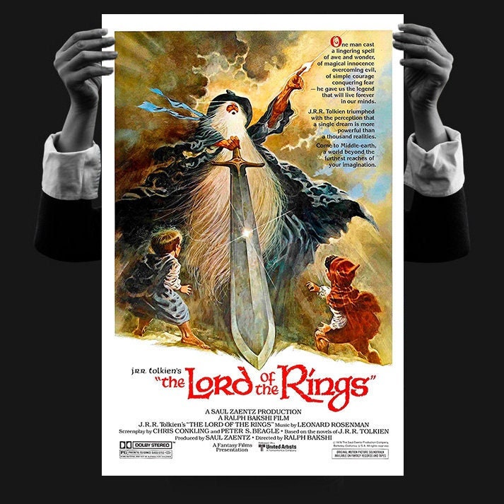 CLASSIC MOVIE POSTER Lord of the Rings Animated - Etsy CLASSIC MOVIE POSTER Lord of the Rings Animated - Etsy