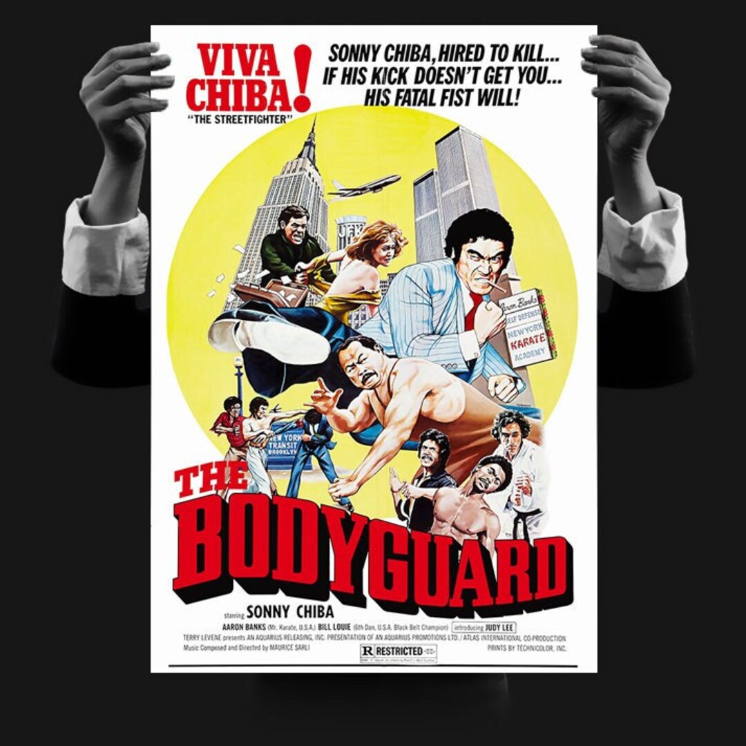 CLASSIC MOVIE POSTER the Bodyguard Sonny Chiba, Martial Arts Action