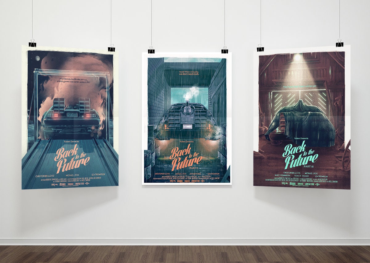 PROMO Back to the Future 3 Movie Poster Set / 80s Cinema High - Etsy
