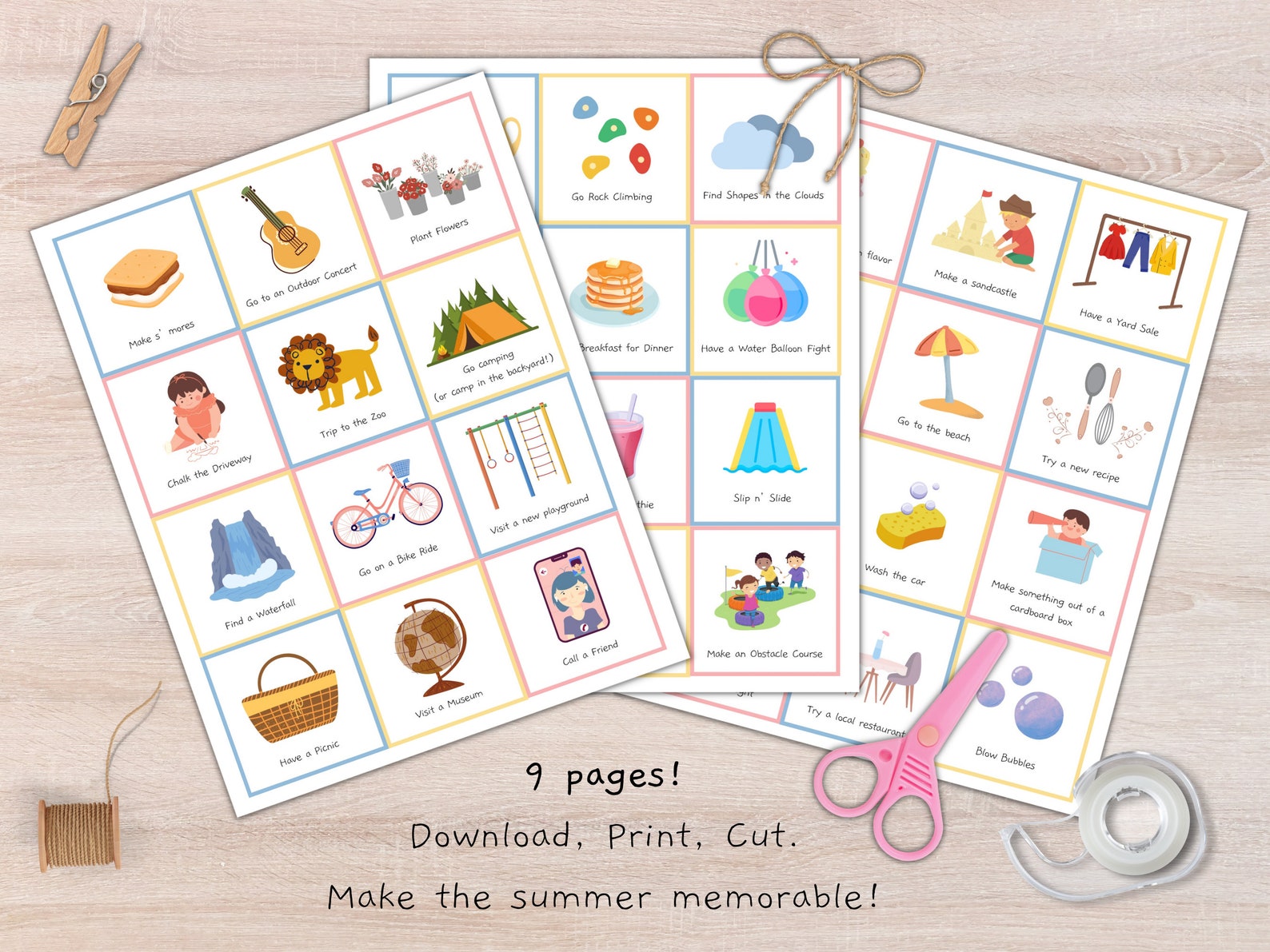 Printable Summer Countdown Cards | Kids Summer Activities | Summer ...