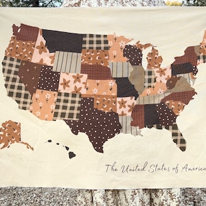 USA Tapisserie, Nachhaltige Bio-Baumwolle, Vereinigte Staaten von Amerika, Kinder Geschenk, Spielzimmer, Kinderzimmer Dekor, Stoff 30in x 40in Wandkunst