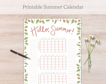 Druckbares Sommer Countdown Poster | 2023 | Sommer Countdown | Sommer Poster | Sommer Print | Sommer Checkliste | Sommerkalender | PDF