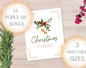 Digital druckbare Weihnachtsliederbüchlein, Weihnachtslieder mit Text, Weihnachtsliederbücher, Weihnachtsmusik, Weihnachten-Download