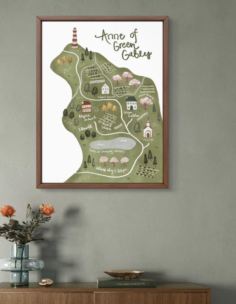 Anne of Green Gables Map, Avondale Map, Green Gables Decor, Anne Shirley, Anne of Green Gables ...
