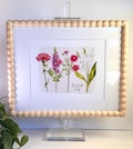 Custom Family Birth Flower Bouquet | Family Garden Watercolor Print