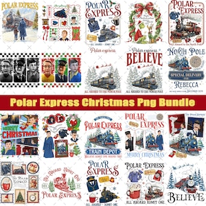 10+ The Polar Express Christmas Bundle Png, Christmas Movie Png, Merry Christmas, 90s Holiday Movie Png, Christmas Sublimation Design