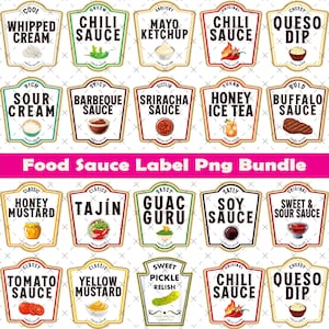 Condiments Halloween PNG Bundle, Costume Labels Condiments PNG Group, Condiment funny Halloween group, Matching Thanksgiving Costume trend