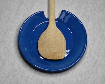 Practical kitchen helper handmade ceramic spoon rest/spaw rest