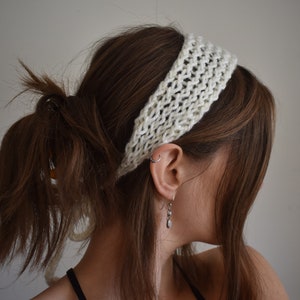 Handmade Knitted Hair Band | Skinny Head Band | Headband With Strings | Boho Hairband | Crochet Headband