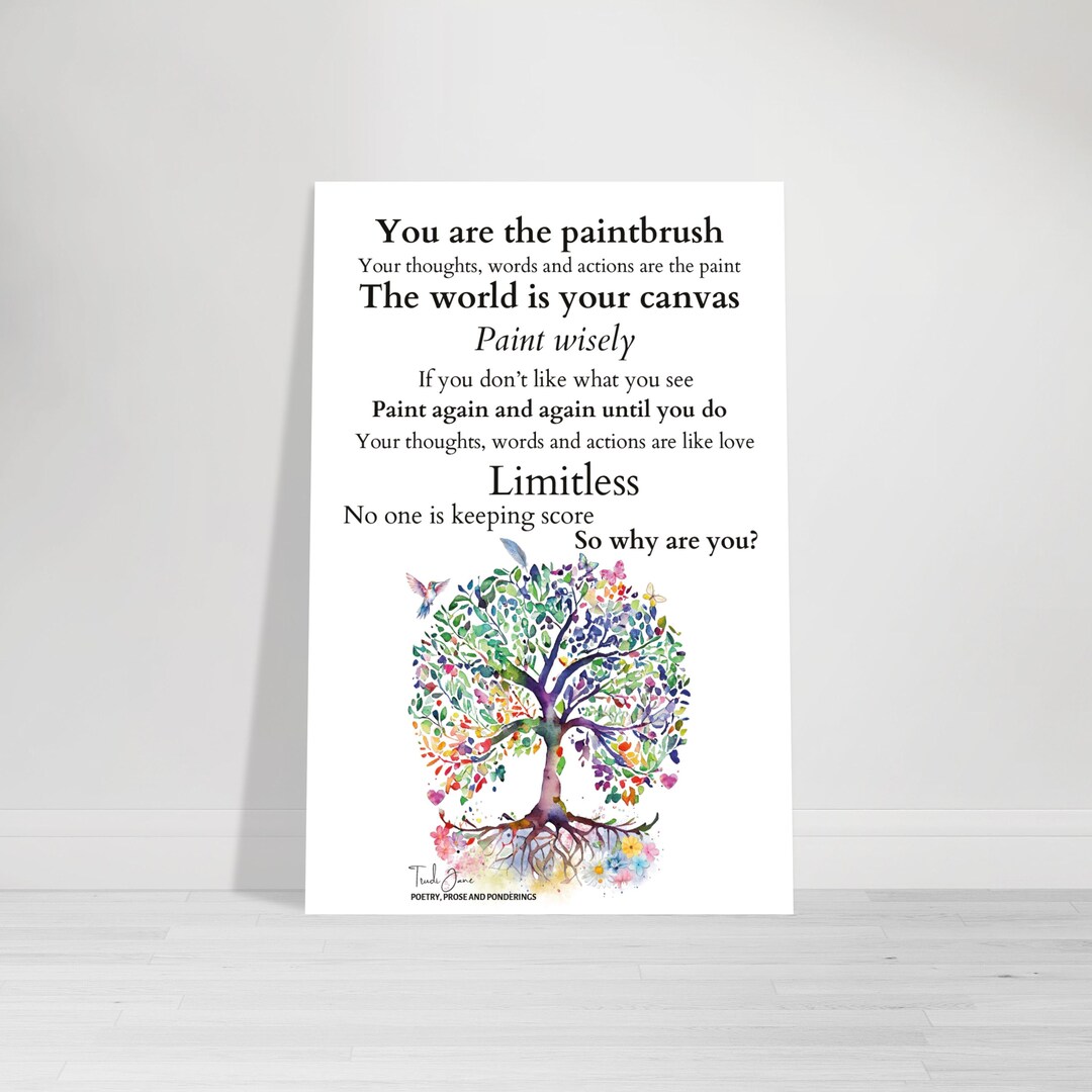 Ready to Frame paintbrush Poetry Print - Etsy