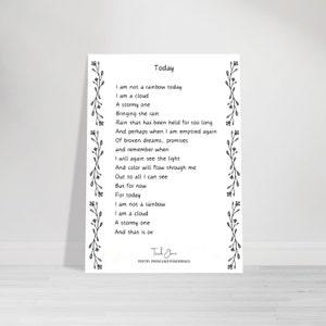 Poesia inspiradora da poetisa australiana Trudi Jane 'Today' Encontre conforto nos momentos transitórios da vida