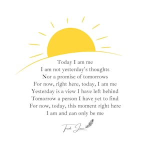 Printable Poetry, Inspirational Poetry, Instant Download, Mindfulness, Wall Art, Canvas Print, Digital Download, Trudi Jane Poetry