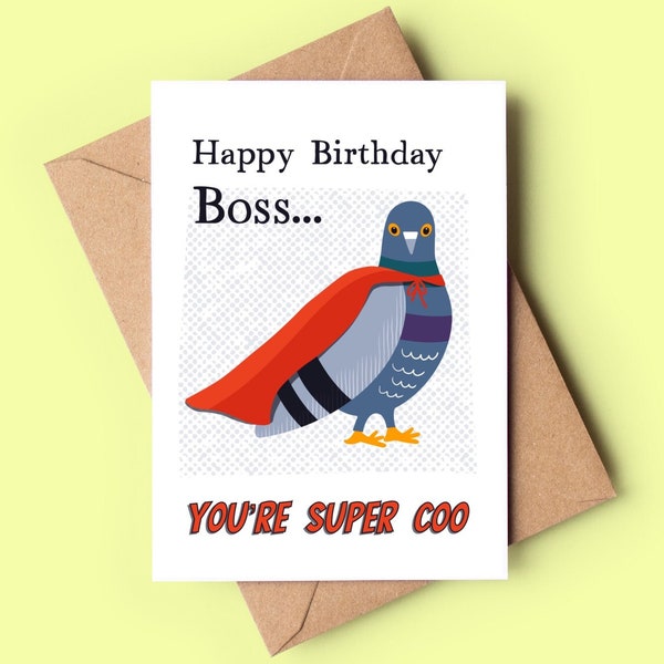 Funny Cards For Boss Birthday Etsy UK