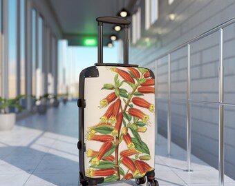 Passionate Bloom Rolling Luggage, Art Suitcases for Women, Floral Hard Case Luggage, Designer Carry-On Luggage