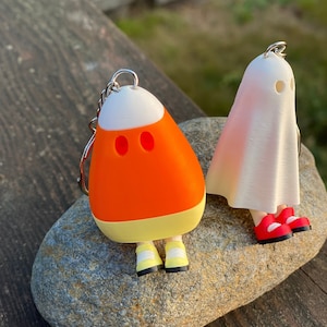 Candy Corn Keychain With Hidden Feet 3D Printed as Seen on TikTok / Multicolor Print / Halloween Keychain / Trick or Treat