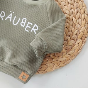 RÄUBER Sweater Hoodie Pullover Shirt Waffel bymini oliv Bild 2