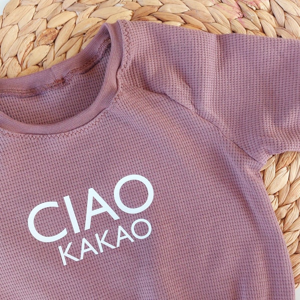 Ciao kakao Sweater Hoodie Pullover Shirt Waffle bymini Altmauve/Berry Girls