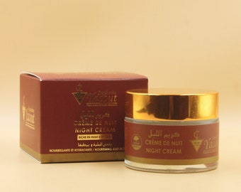 Crema de noche calmante, ultra hidratante, crema facial natural orgánica